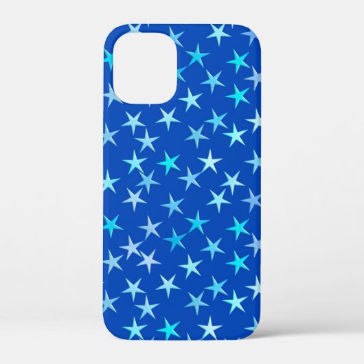 Satin sterren, bleek blauw op kobalt Case-Mate iPhone case (Achterkant)