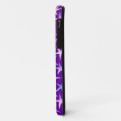 Satin sterren, lavendel op paars Case-Mate iPhone case (Achterkant/links)