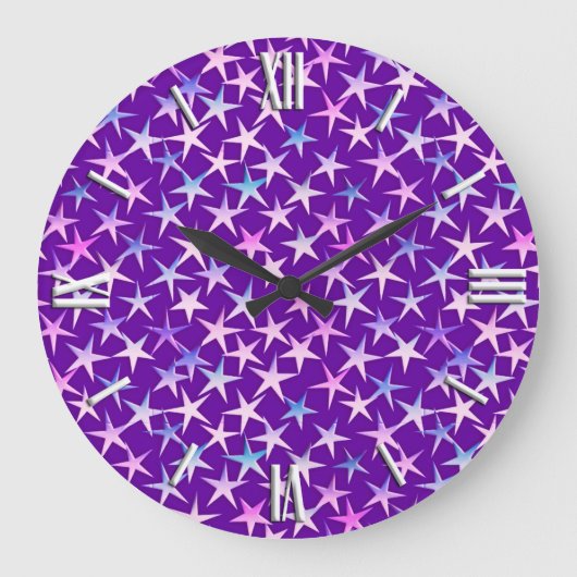 Satin sterren, lavender op paars grote klok (Voorkant)
