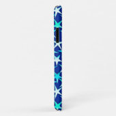 Satin sterren, lichtblauw op kobalt Case-Mate iPhone case (Achterkant/rechts)