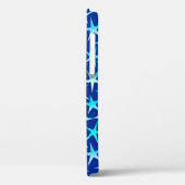 Satin sterren, lichtblauw op kobalt Case-Mate iPhone case (Achterkant / Links)
