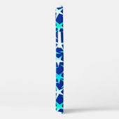 Satin sterren, lichtblauw op kobalt Case-Mate iPhone case (Achterkant / Rechts)