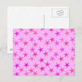 Satin sterren, orchidee op bleek roze briefkaart (Voorkant / Achterkant)