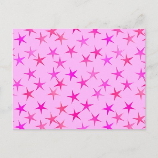 Satin sterren, orchidee op bleek roze briefkaart (Voorkant)