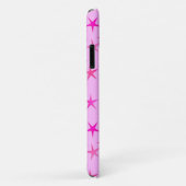 Satin sterren, orchidee op bleek roze Case-Mate iPhone case (Achterkant/rechts)