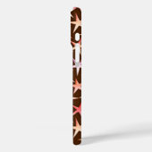 Satin sterren, roze op chocolade Case-Mate iPhone case (Achterkant / Links)
