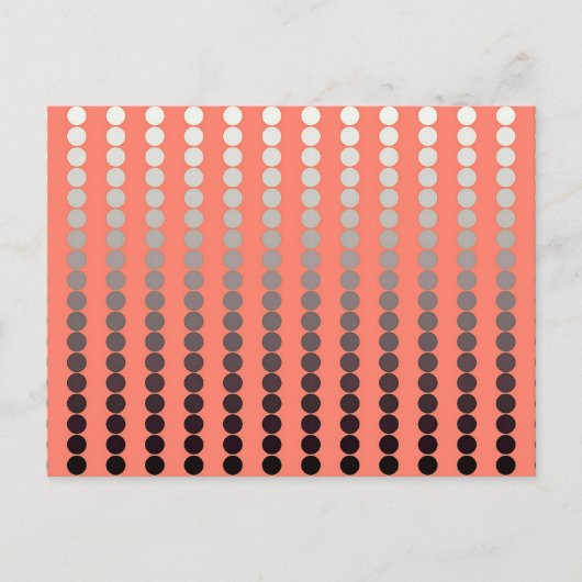 Satin stip - koraal en pewter briefkaart (Voorkant)