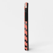 Satin stip - koraal en pewter Case-Mate iPhone case (Achterkant/links)