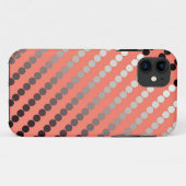 Satin stip - koraal en pewter Case-Mate iPhone case (Achterkant (horizontaal))