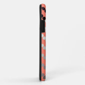 Satin stip - koraal en pewter Case-Mate iPhone case (Achterkant/rechts)