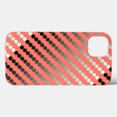 Satin stip - koraal en pewter Case-Mate iPhone case (Achterkant (horizontaal))