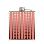 Satin stip - koraal en pewter heupfles (Achterkant)