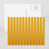 Satin stippen - goud en mosterd briefkaart (Voorkant / Achterkant)