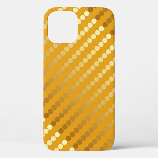 Satin stippen - goud en mosterd Case-Mate iPhone case (Achterkant)