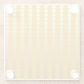 Satin stippen - goud en mosterd glazen onderzetter (Achterkant)