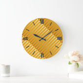 Satin stippen - goud en mosterd grote klok (Huis)