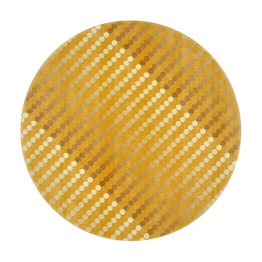 Satin stippen - goud en mosterd snijplank (Voorkant)