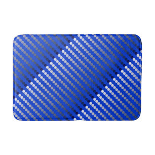 Satin-stippen - kobalt blauw en wieg badmat