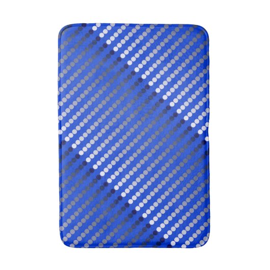 Satin-stippen - kobalt blauw en wieg badmat (Voorkant Verticaal)