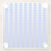 Satin-stippen - kobalt blauw en wieg glazen onderzetter (Achterkant)