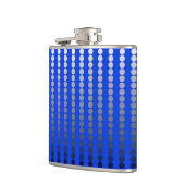Satin-stippen - kobalt blauw en wieg heupfles (Links)