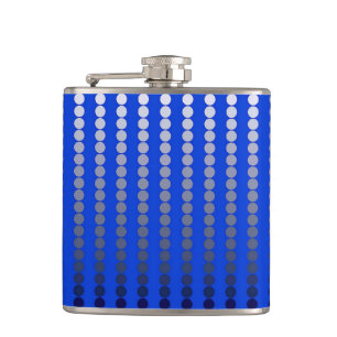Satin-stippen - kobalt blauw en wieg heupfles