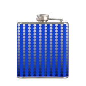 Satin-stippen - kobalt blauw en wieg heupfles (Achterkant)
