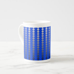 Satin-stippen - kobalt blauw en wieg porselein kop