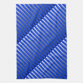 Satin-stippen - kobalt blauw en wieg theedoek (Verticaal)