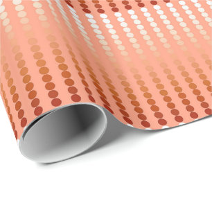 Satin-stippen - perzikschoppen cadeaupapier