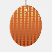 Satin-stippen - roest en goud keramisch ornament (Rechts)