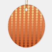 Satin-stippen - roest en goud keramisch ornament (Links)