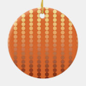 Satin-stippen - roest en goud keramisch ornament (Achterkant)