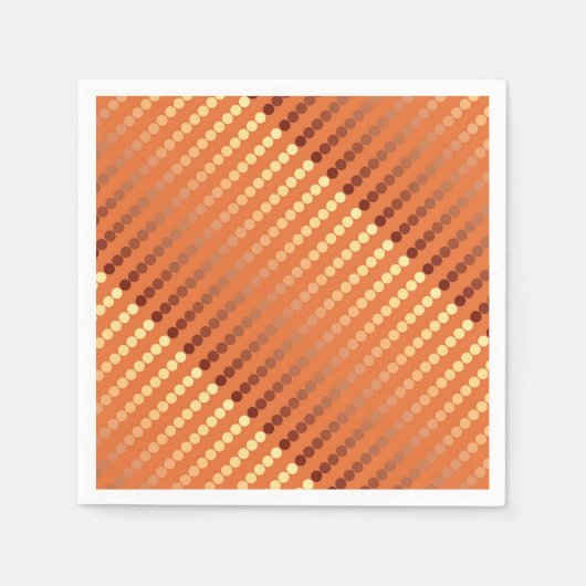 Satin stippen - roest en goud servetten (Voorkant)