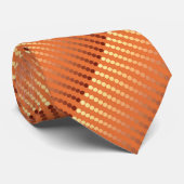 Satin-stippen - roest en goud stropdas (Opgerold)