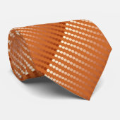 Satin-stippen - roest en koper stropdas (Opgerold)