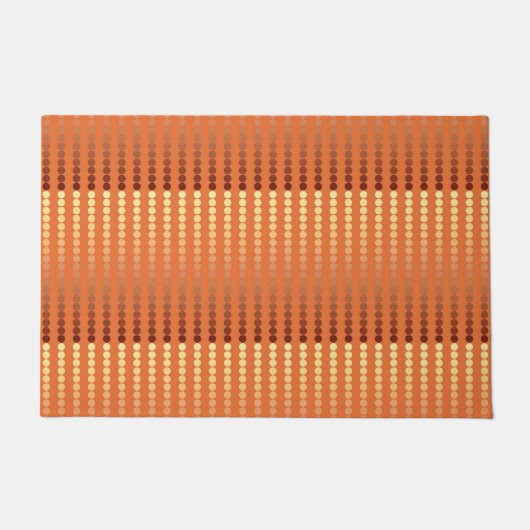 Satin-stippen - roestbruin en goud deurmat (Voorkant)