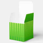 Satin-stippen - schoppen van kalkgroen bedankdoosjes (Geopend)