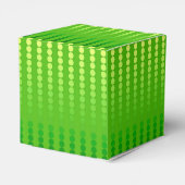 Satin-stippen - schoppen van kalkgroen bedankdoosjes (Achterkant)