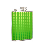 Satin-stippen - schoppen van kalkgroen heupfles (Rechts)