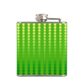 Satin-stippen - schoppen van kalkgroen heupfles (Achterkant)