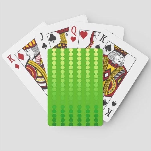 Satin-stippen - schoppen van kalkgroen pokerkaarten (Achterkant)