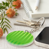 Satin-stippen - schoppen van kalkgroen sleutelhanger (Voorkant Rechts)