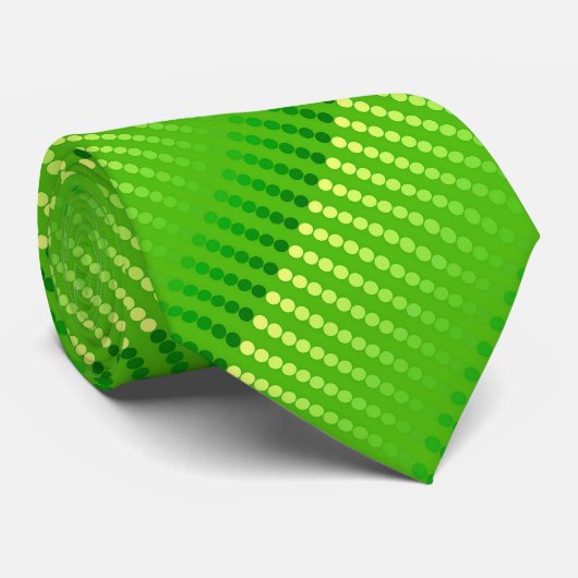 Satin-stippen - schoppen van kalkgroen stropdas (Opgerold)