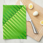 Satin-stippen - schoppen van kalkgroen theedoek (Quarter Fold)