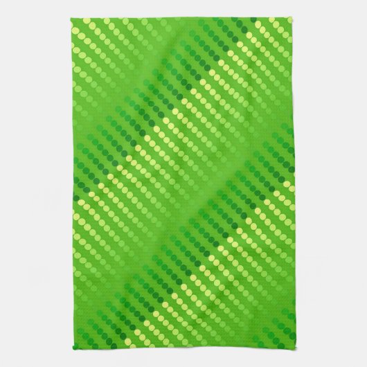 Satin-stippen - schoppen van kalkgroen theedoek (Verticaal)