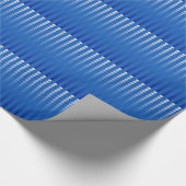 Satin-stippen - staalschoppen blauw cadeaupapier (Hoek)
