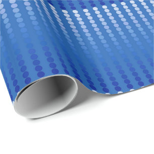 Satin-stippen - staalschoppen blauw cadeaupapier