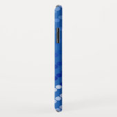 Satin-stippen - staalschoppen blauw Case-Mate iPhone case (Achterkant/rechts)