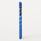 Satin-stippen - staalschoppen blauw Case-Mate iPhone case (Achterkant/links)